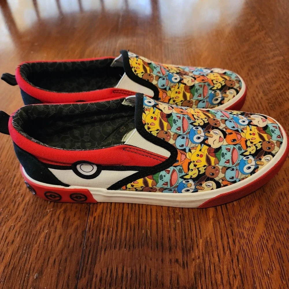 Pokemon Ground Up Slip-on Canvas Sneakers‎ Shoes Unisex Nintendo Size Youth 5
